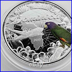 1 Oz Silver Coin 2019 Dominica $2 Scottsdale Mint Color Proof The Nature Isle
