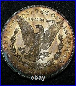1878 S Morgan Liberty Dollar Major Toning Colorful Reverse. 900 Fine Silver Coin