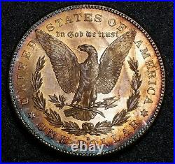 1878 S Morgan Liberty Dollar Major Toning Colorful Reverse. 900 Fine Silver Coin