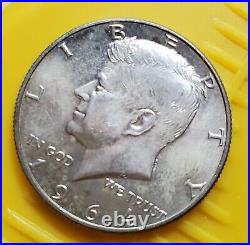 1964-D Kennedy Half-Dollars Coin With DDR, Die Chip ERROR