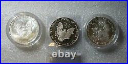 1990-S American Eagle Proof 999 Silver Walking Liberty Dollar Coin Color 1999
