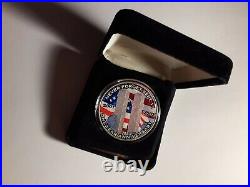 2001 2002 1 oz FINE SILVER COLORIZED 9-11 ONE DOLLAR COIN MINT CONDITION