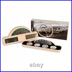 2010 Old Soviet Cars 4 Coin 1oz. 999 Coloured Silver Proof Set -New Zealand Mint