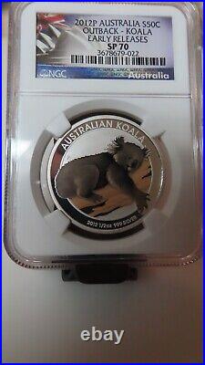 2012 Australia Outback Koala Coin 1/2oz Silver Colorized NGC SP-70 ER