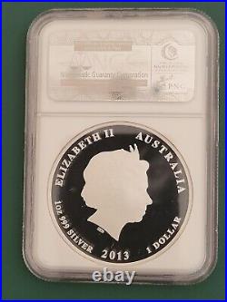 2013 Australia 1 oz Proof Silver Snake coloured coin NGC PF 70 1 of 1st 500