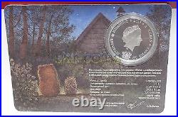 2013 Ghana 1 Oz Silver Colored Proof Coin Fairy Tale Film Cartoon Hedgehog Bear