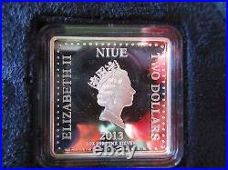 2013? MR MONOPOLY TOP HAT? 2 x 1oz Colorized Silver Coin Set $2 Niue NZ MINT