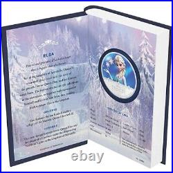2016 Niue Frozen Snow Queen Elsa 1 oz. 999 silver colorized proof coin