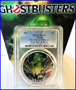 2017 Ghostbusters 3-coin Set 1-oz. 999 Silver Each Pcgs Ms 69 $788.88
