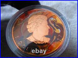 2017 THANKSGIVING TURKEY Rose Gold and Colorized 1oz Silver Maple $5 Coin