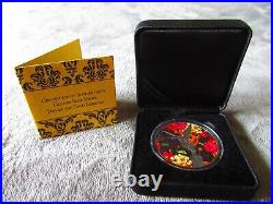 2018 DAY OF THE DEAD ROSES Libertad 1oz Silver Coin with Color & Ruthenium