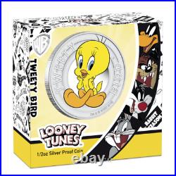 2018 Looney Tunes Tweety Bird 1/2 Oz Silver Coin Colorized Proof $138.88