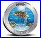 2019-Aruba-Sea-Turtle-Tortoise-Silver-Color-Coin-WWF-Wildlife-5-florin-RARE-01-etl