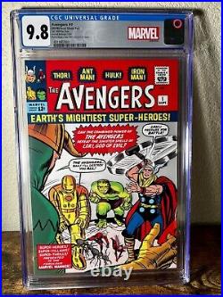 2019 Avengers #1 Silver Foil Marvel Comics Cover 1oz Near /Mint CGC 9.8 With Tin