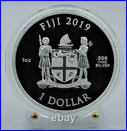 2019 Fiji Captain Marvel Proof Colored 1 Oz Silver Coin