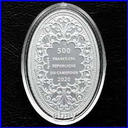 2020 Cameroon Angel of Health Love You Silver Color Coin Valentines Day Romantic