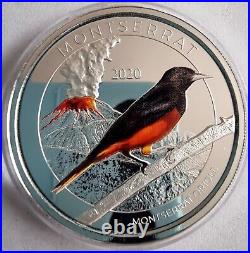 2020 Montserrat 1oz Oriole Proof Colored 1oz Fine Silver 999 BE Bullion Coin