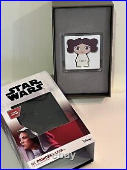 2021 1oz SILVER COLORIZED PROOF COIN. STAR WARS. PRINCESS LEIA