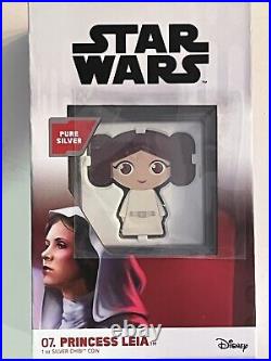 2021 1oz SILVER COLORIZED PROOF COIN. STAR WARS. PRINCESS LEIA