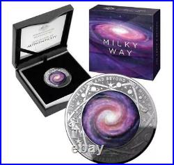 2021 $5 The Earth and Beyond Milky Way Coloured 1oz Silver Proof Domed Coin