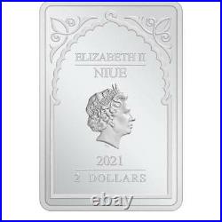 2021 ARCHANGEL URIEL Niue 1oz Colored Silver Proof $2 Coin NZ MINT