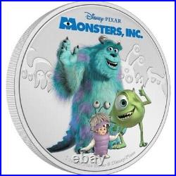 2021 Niue Disney Monsters, Inc. 20th Anniversary Coin 1oz Colorized Silver Proof