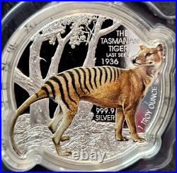 2021 Solomon Islands $2 Tasmanian Tiger 1oz Silver Coin OGP CoA Mintage 2,021