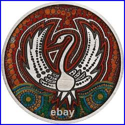 2022 Australia Black Swan Maali Colorized 2 oz. 999 Silver Coin 2,000 Minted