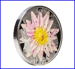 2022 Palau Lotus Flower 2oz Silver Colored Proof Coin