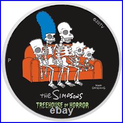 2022 The Simpsons Treehouse of Horror 1oz. 9999 Silver Coloured Coin PM