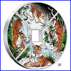 2022 Tiger Quadrant 4oz Silver Proof Coin