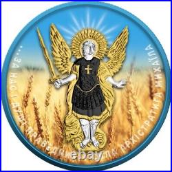 2022 Ukraine Archangel Michael Spirit of the Nations Coin 1oz Silver Colorized