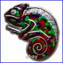 2023 Barbados Silver Shift of Colors The Chameleon Shape Coin SKU#268190
