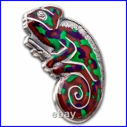 2023 Barbados Silver Shift of Colors The Chameleon Shape Coin SKU#268190
