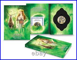 2023 Germania Valkyries Ostara Valhalla 1oz Colorized Silver Coin Round in pack