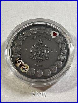 2023 Niue $1 Hanzel & Gretal Colorized Silver Antiqued Coin Low Mintage