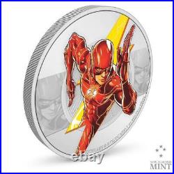 2023 Niue DC Comics The Flash 1oz Silver Colorized Proof Coin Certificate #1