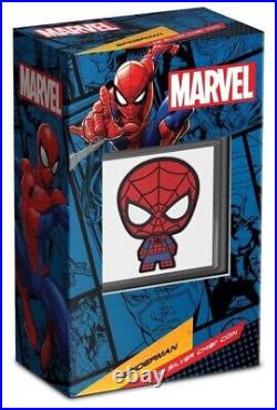 2023 Niue Marvel Spider-Man Peter Parker 1oz Silver Colorized Proof Chibi Coin