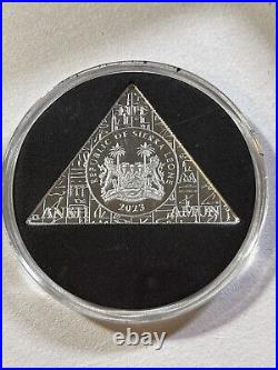 2023 Sierra Leone $10 Colorized Triangle Silver Coin King Tut Low Mintage
