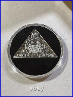 2023 Sierra Leone $10 Colorized Triangle Silver Coin King Tut Low Mintage