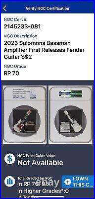 2023 Soloman Is $2 Fender Dynamic Duo Precision Bass & Amp Ngc Rev Pf70 Fr