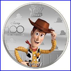 2023 Solomon Islands Disney 100 Toy Story Colorized Proof 1 oz Silver Coin