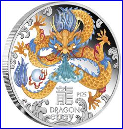 2024 Australia COLORED PROOF Lunar Year of the Dragon 1oz Silver $1 Coin