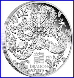 2024 Australia Lunar Dragon Silver Coin Proof Set Trio 3 x 1 oz Series III