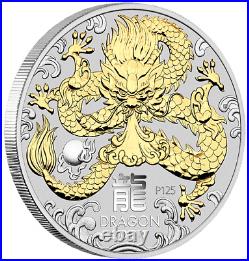 2024 Australia Lunar Dragon Silver Coin Proof Set Trio 3 x 1 oz Series III