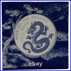 2024 Laos Lunar Year of the Dragon Silver Proof Color Coin Chinese Zodiac