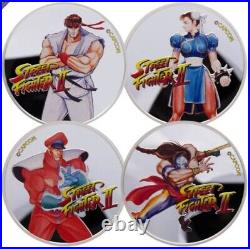 Fiji 2021 Silver 1 Oz 999 All 4 Proof Colorized Coins Street Fighter II