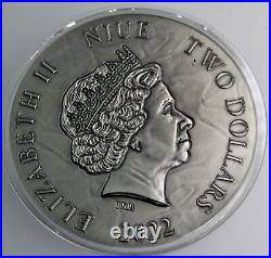 Niue 2022 Medusa Antique Finish $2 silver coin 50 gram Mintage of 250