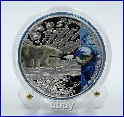 Palau 2020 The Polar Ecosystems 2 oz Silver Proof High Relief Colored Coin