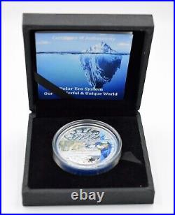 Palau 2020 The Polar Ecosystems 2 oz Silver Proof High Relief Colored Coin